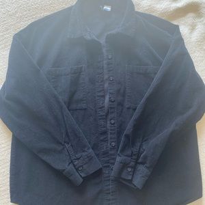 Lightweight black shacket XS